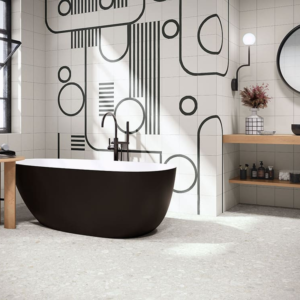 Bañera ovalada independiente Adra en Solid Surface