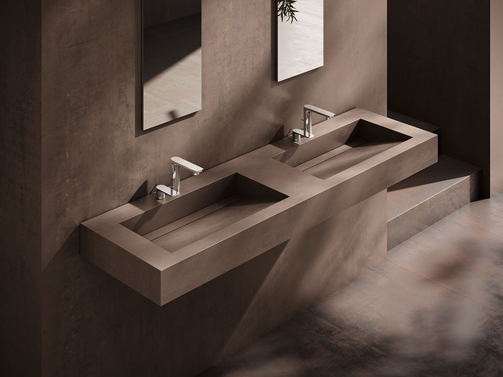 Lavabo integrado porcelánico Enea a medida
